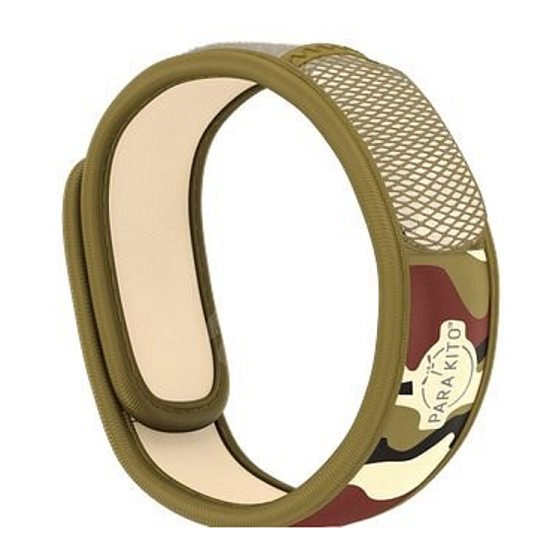 Parakito Repellent Mückenarmband Grafischer Dschungel natürlich, nachfüllbar, wasserdicht, Schutz 24h / Tag - 15 Tage zum Nachfüllen + zwei Nachfüllungen