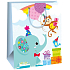 Ditipo Geschenk Papiertüte 26,4 x 13,6 x 32,7 cm blau, Elefant AB