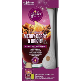 Glade Merry Berry & Bright mit dem Duft von Merlot, Waldbeeren und Gewürzen automatischer Lufterfrischer 269 ml