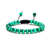Katzenauge grün Armband Naturstein handgestrickt, verstellbare Größe, Kugel 6 mm