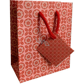 Nekupto Geschenkpapier Tasche 14 x 11 x 6,5 cm Rot mit Motiv
