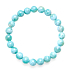 Larimar-Armband elastischer Naturstein, Kugel 7 mm / 16 - 17 cm, Stein des mythischen Atlantis