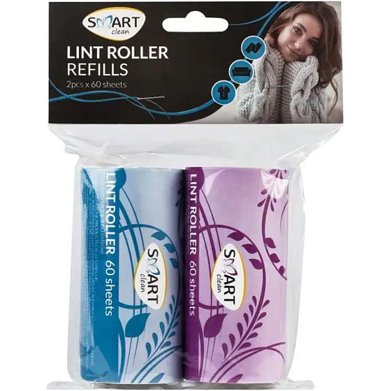 Smart Clean Lint Roller Clothing Adhesive Roller Ersatz 2 x 60 Blatt