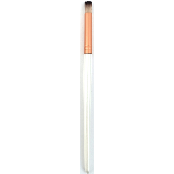 Kosmetikpinsel für Lidschatten groß rund Rosegold 17 cm
