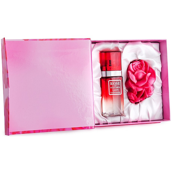 Rose of Bulgaria Eau de Parfum 25 ml + Toilettenseife in Rosenform 40 g, Geschenkset für Frauen