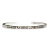 Edelstahlarmband silber mit Gravur Liebe ist geduldig..., offene Manschette, 4 mm