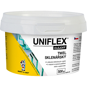 Uniflex ölbasierter Glaserkit, überstreichbar, 500 g