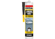 Soudal střešní bitumenový tmel, černý, 300 ml