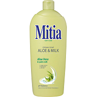 Mitia Aloe & Milk Flüssigseife, Nachfüllung, 1 l