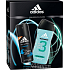 Adidas Cool & Dry Fresh Antitranspirant Deodorant Spray 150 ml + Extra Fresh 3 in 1 Duschgel für Körper, Haare und Gesicht für Männer 250 ml, Kosmetikset