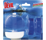 Dr. Devil 3v1 Polar Aqua flüssiger WC-Block, Halter + Nachfüllung 3× 55 ml
