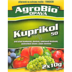 AgroBio Kuprikol 50 Pflanzenschutzmittel gegen Pilzkrankheiten 2 x 10 g