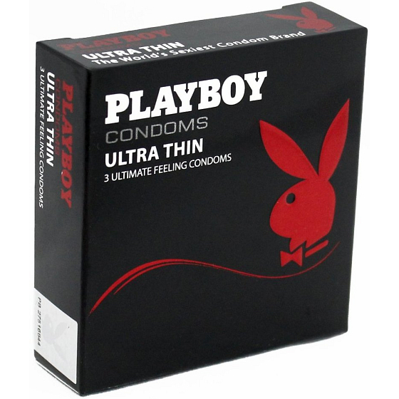 Playboy Ultra Thin Kondom aus Naturlatex 3 Stück