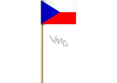 Bogen Papierfahne der Tschechischen Republik auf einem Stock 42 cm 1 Stück