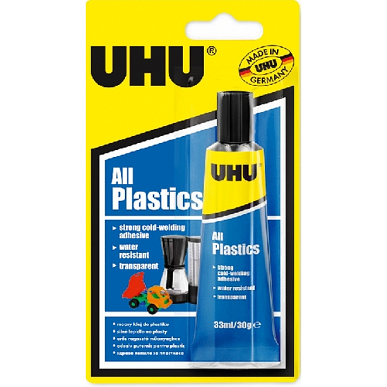 Uhu All Plastics Universalkleber für das Kaltverschweißen von klebbaren Kunststoffen 33 ml