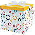Angel Folding Geschenkbox mit Band Mit Kreisen 25 x 25 x 14,5 cm