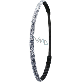 Ivybands Anti-Rutsch-Stirnband Metallpailletten, Unisex, 1 cm