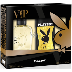 Playboy Vip für Ihn Eau de Toilette für Männer 100 ml + Duschgel 250 ml, Geschenkset