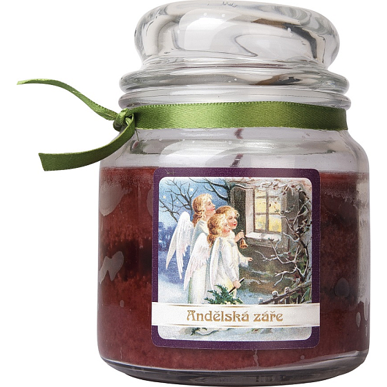 Böhmen Geschenke Engel Glühen Geschenk Duftkerze in Glas Brennzeit 70 Stunden 360 g