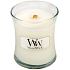 WoodWick Babypuder - Duftkerze mit Babypuder mit Holzdocht und Deckelglas klein 85 g