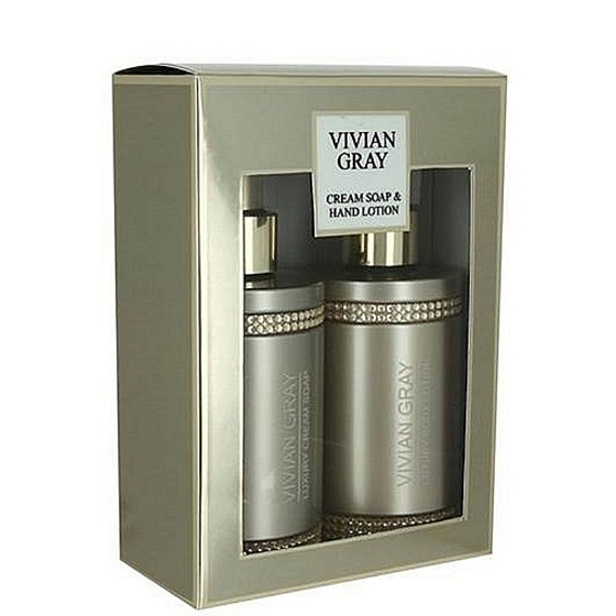 Vivian Gray Crystal Brown Luxus Feuchtigkeitsspendende Flüssigseife 250 ml + Handlotion 250 ml, Kosmetikset