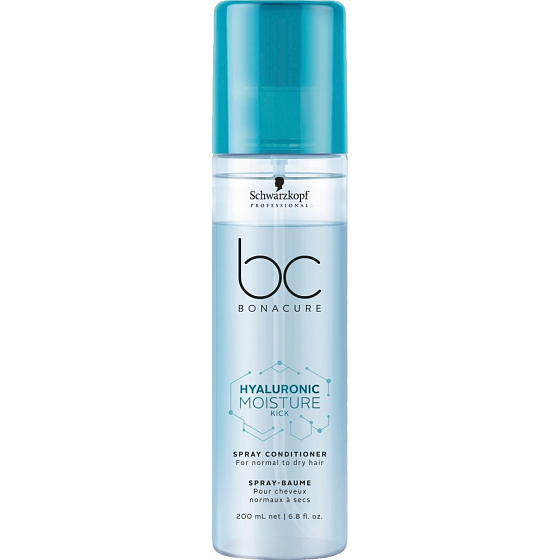 Schwarzkopf Professional BC Bonacure Hyaluronic Moisture Kick spülfreies Conditioner-Spray für normales und trockenes Haar 200 ml