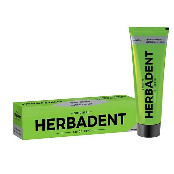 Herbadent Original Homeo Kräuterzahnpasta mit Ginseng, ohne Fluorid und Menthol 100 g
