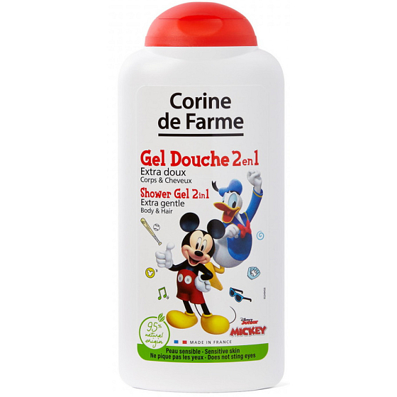 Corine de Farme Mickey Mouse 2in1 Shampoo für Babyhaar und Duschgel 250 ml