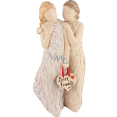 Arora Design Beste Freunde Skulptur von zwei Mädchen Harz Figur 17 cm