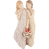 Arora Design Beste Freunde Skulptur von zwei Mädchen Harz Figur 17 cm