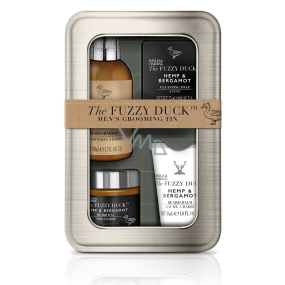 Baylis & Harding Hanf & Bergamotte Bartshampoo 100 ml + Bartwachs 50 g + Bartbalsam 30 ml + Toilettenseife 25 g + Dose, Kosmetikset für Männer