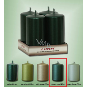 Lima Metall grün matt Kerzenzylinder 50 x 100 mm 4 Stück