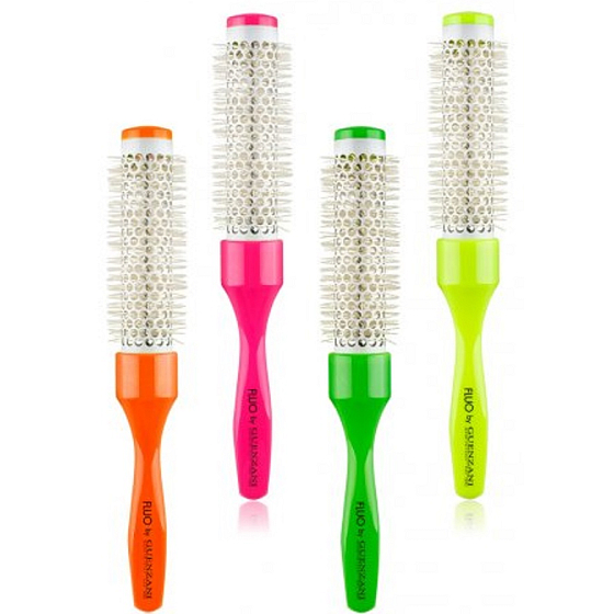Diva & Nice Fluo Thermo Keramik Rundhaarbürste 24 mm verschiedene Farben