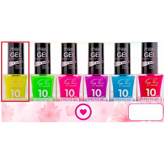 My Easy Paris 10Days Efecto Gel Fluoreszierender Gel-Nagellack 001 Gelb 15 ml