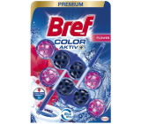 Bref 4 Color Aktiv Flower WC blok pro hygienickou čistotu a svěžest Vaší toalety, zabarvuje vodu do modra 2 x 50 g