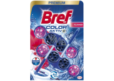 Bref 4 Color Aktiv Flower WC blok pro hygienickou čistotu a svěžest Vaší toalety, zabarvuje vodu do modra 2 x 50 g