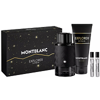 Montblanc Explorer Extreme Parfüm 100 ml + Duschgel 100 ml + 2 x Reise-Spray 7,5 ml, Geschenkset für Männer