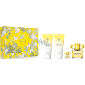 Versace Yellow Diamond Pour Femme toaletní voda 90 ml + tělové mléko 100 ml + sprchový gel 100 ml + toaletní voda 5 ml, dárková sada pro ženy