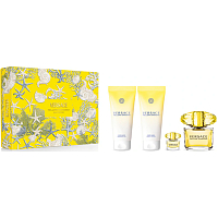 Versace Yellow Diamond Pour Femme Eau de Toilette 90 ml + Körpermilch 100 ml + Duschgel 100 ml + Eau de Toilette 5 ml, Geschenkeset für Frauen