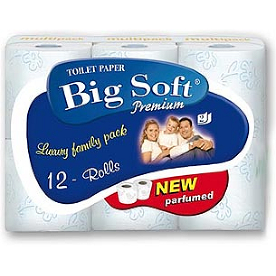 Big Soft Premium Toilettenpapier 2-lagig, 12 x 200 Stück