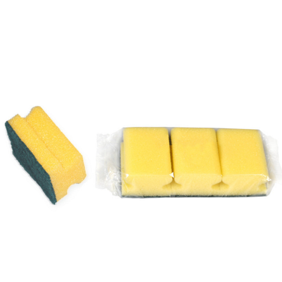 Spokar Geschirrschwamm, profiliert, 78 × 60 × 45 mm, Packung 3 Stück