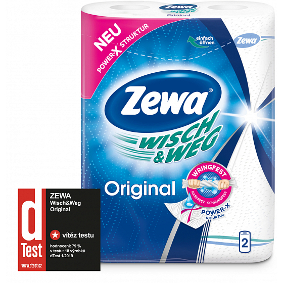 Zewa Wisch & We Klassik Papiertücher 2 Rollen 45 Stück 2 Schichten