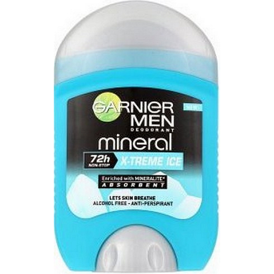 Garnier Mineral Men X-Treme Eis Antitranspirant Deodorant Stick für Männer 40 ml