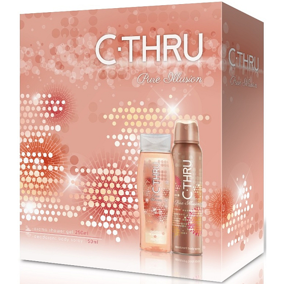 C-Thru Pure Illusion Deodorant Spray für Frauen 150 ml + Duschgel 250 ml, Geschenkset