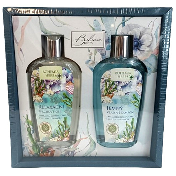 Bohemia Gifts Totes Meer entspannendes Duschgel 250 ml + sanftes Haarshampoo 250 ml, Kosmetikset
