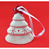Keramikglocke mit rotem Aufdruck 9 cm