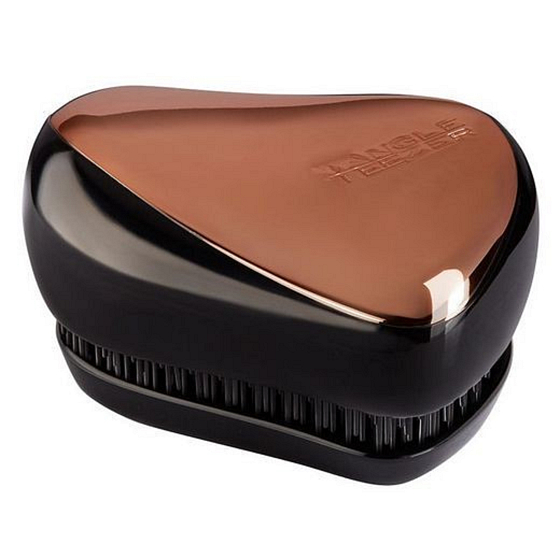 Tangle Teezer Compact Professionelle kompakte Haarbürste, Roségold Schwarz - Roségold