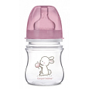 Canpol Babies Little Cutie Weithalsflasche pink / blau für Kinder ab 0 Monaten 120 ml 1 Stück