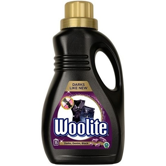 Woolite Dark Black & Denim Waschgel Denim, dunkles, schwarzes Leinen, belebt die Farben 15 Dosen 0,9 l