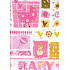 Nekupto Geschenk Papiertüte 32,5 x 26 x 13 cm Baby Mädchen rosa 1 Stück 1558 30 KFL